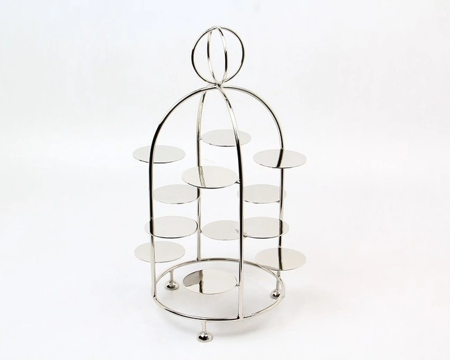 CAKE STANDПодставка для пирожных, никель, D24,5x42,5h