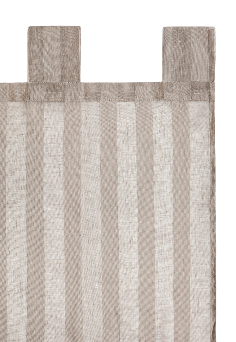 Шторы на петлях "CURTAIN LINE",  р-р: 250х310, серо-бежевый/широкая полоса вид 2