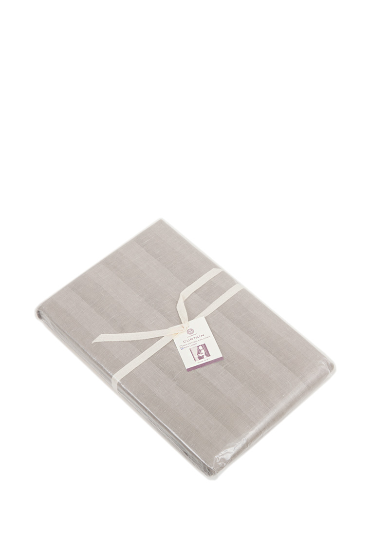 Шторы на петлях "CURTAIN LINE",  р-р: 250х310, серо-бежевый/широкая полоса вид 3