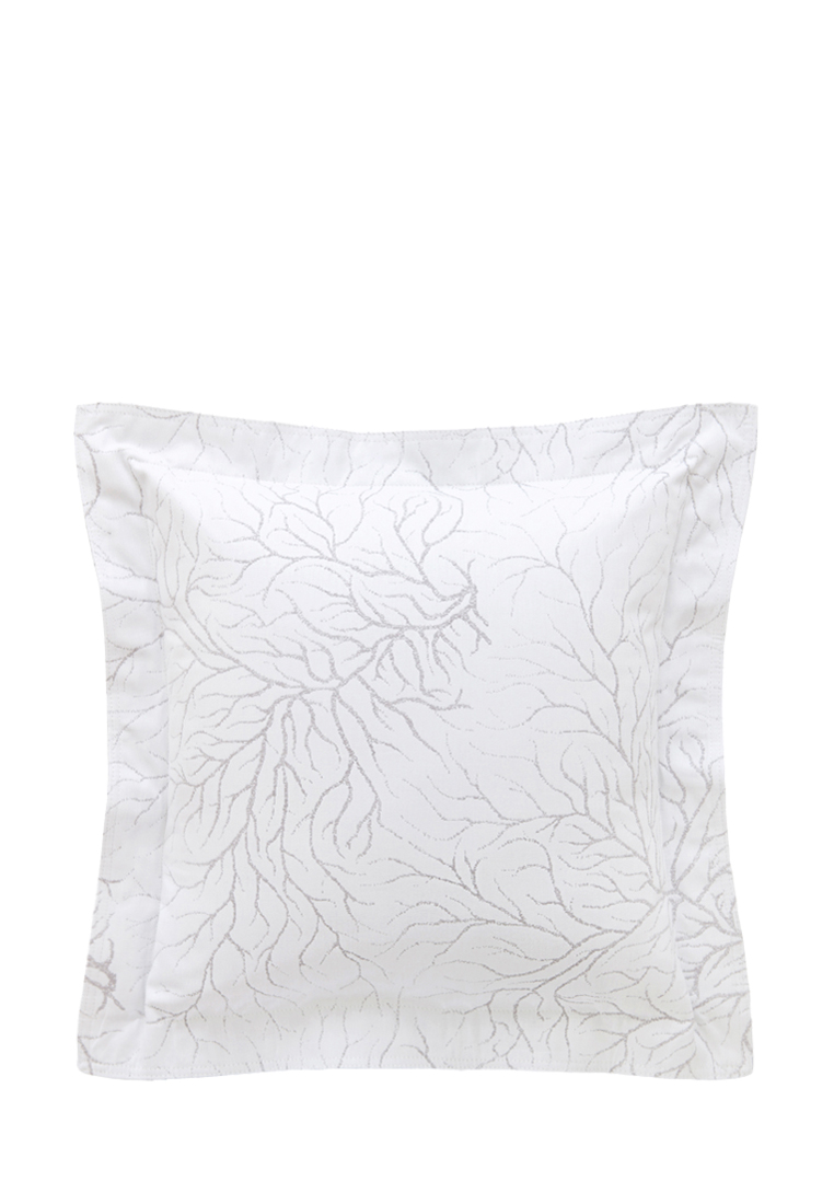 06160 Наволочка  "CORAL", ТМ "Luxberry", Хлопок 100%, р-р: 47х47см, цвет: белый/серый