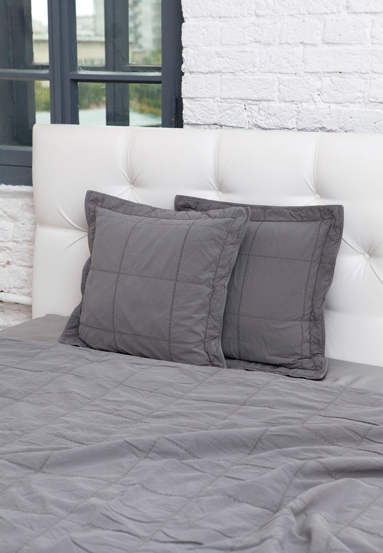 06145 Наволочка "SOHO", ТМ "Luxberry", 100%  хлопок, р-р: 47 х 47см, цвет:  серый вид 2