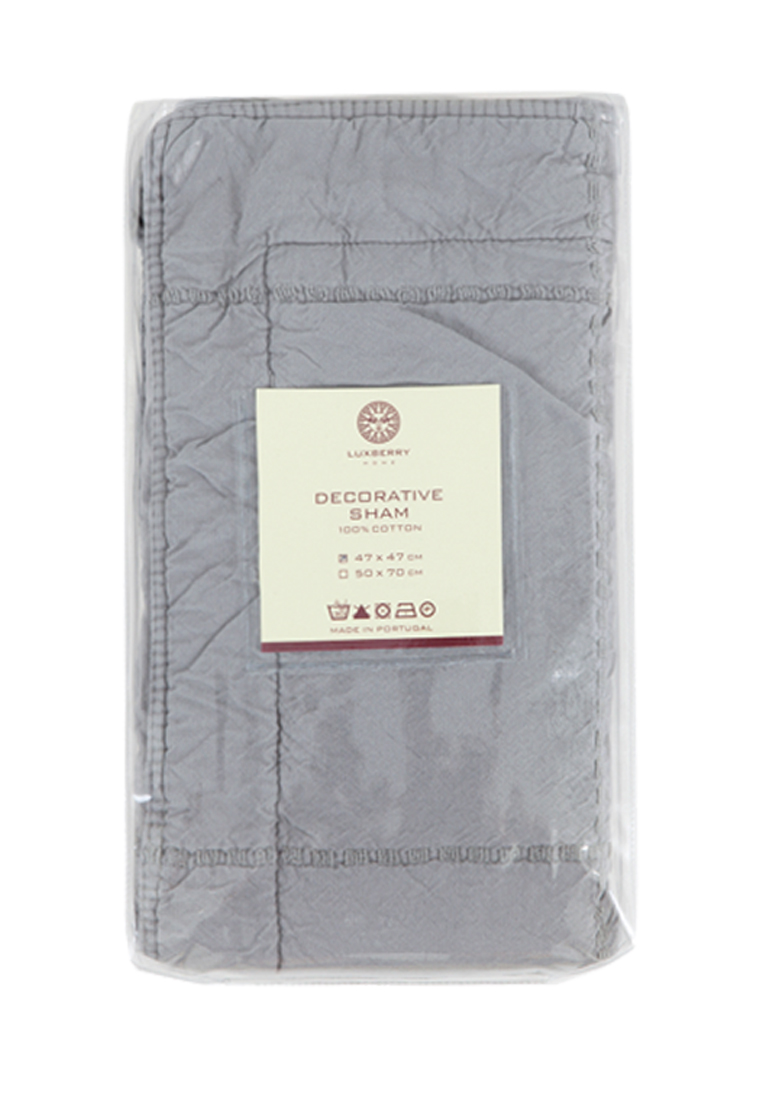 06145 Наволочка "SOHO", ТМ "Luxberry", 100%  хлопок, р-р: 47 х 47см, цвет:  серый вид 3