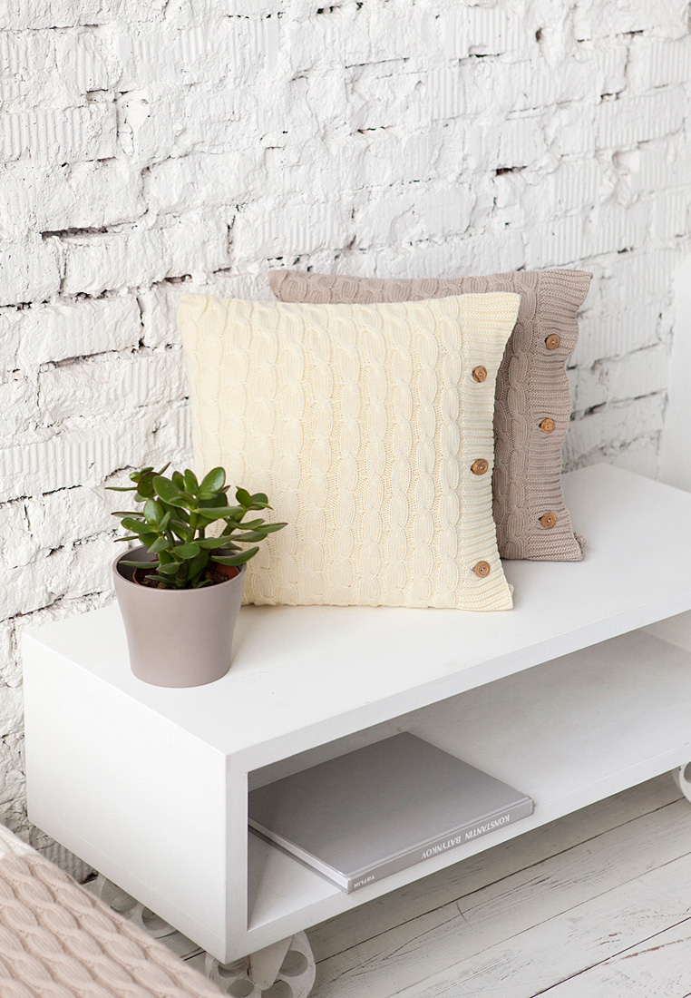 Наволочка декоративная "LUX 22", кремовый