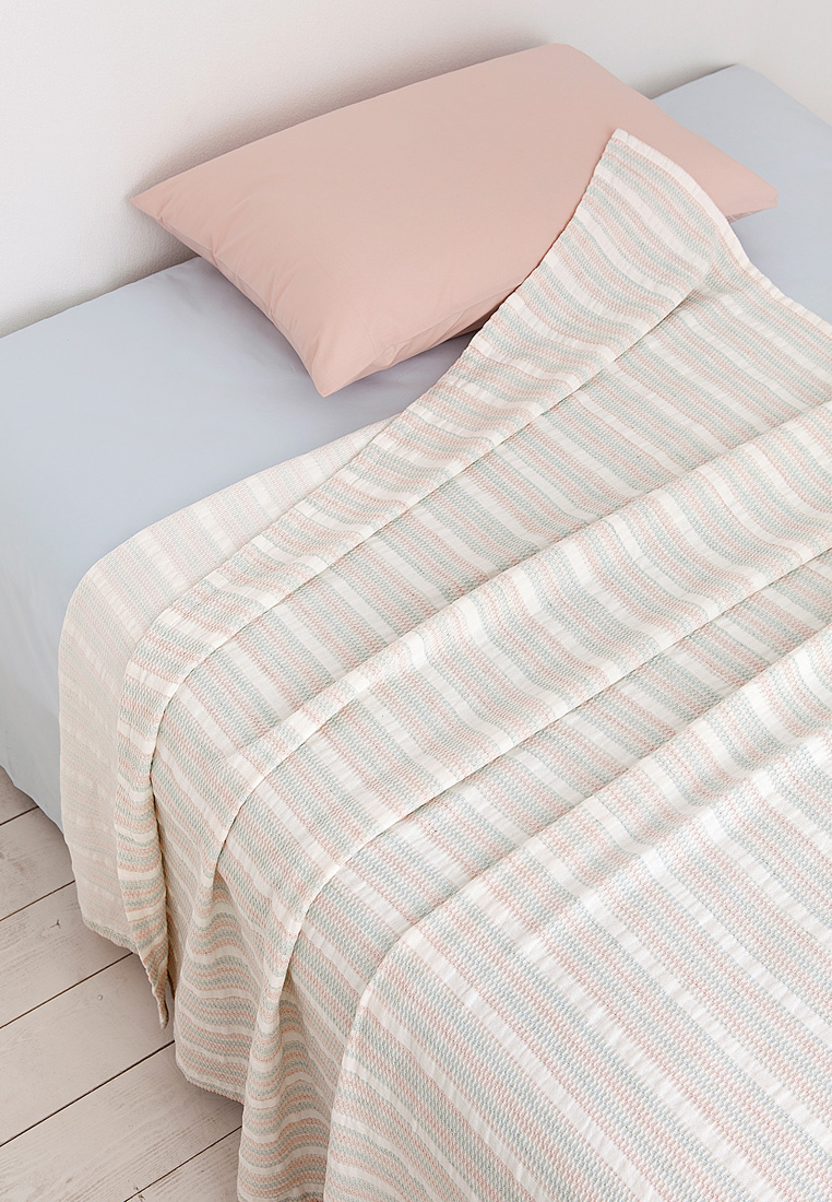 Покрывало "CANDY", экрю/розовый/голубой вид 2