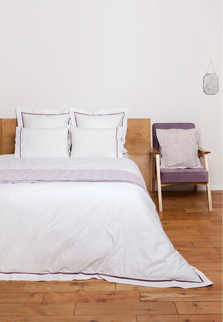 Пододеяльник "SAN MARCO", перкаль, белый/розовый вид 2