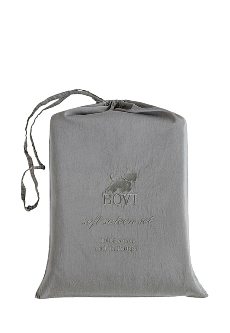 Пододеяльник "SOFT SATEEN",  100% софт сатин, серо-зеленый вид 4