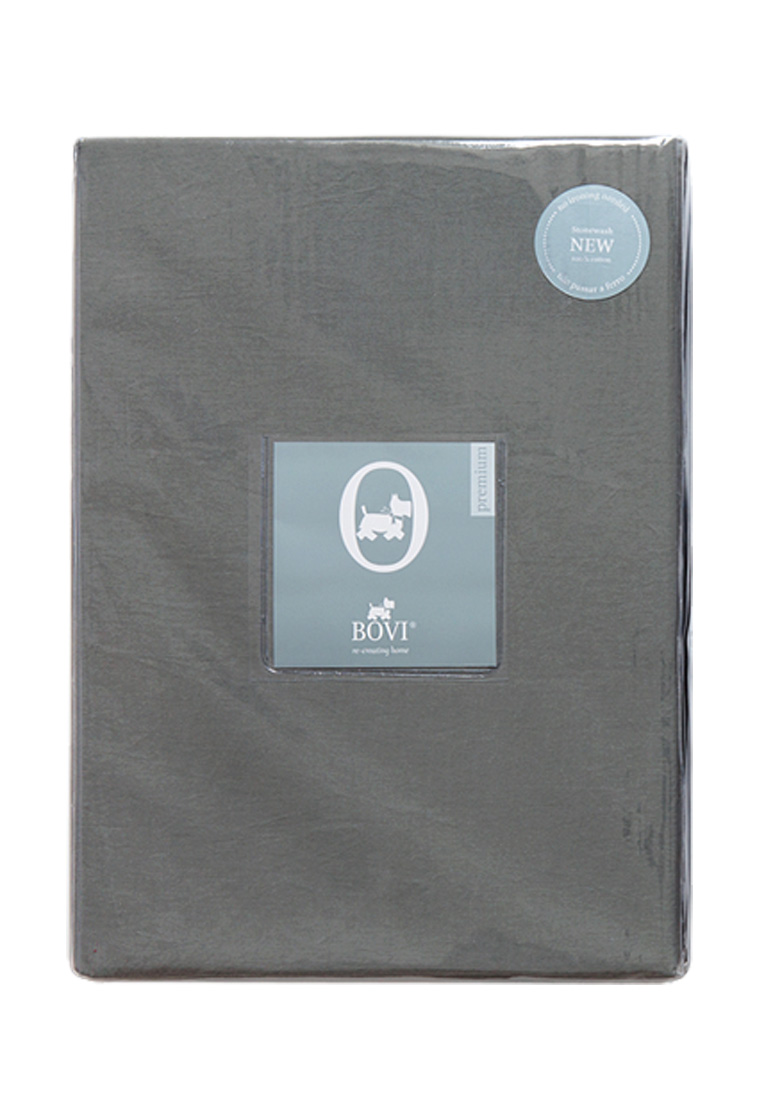 Простыня на резинке, SOFT SATEEN, серо-зеленый вид 3