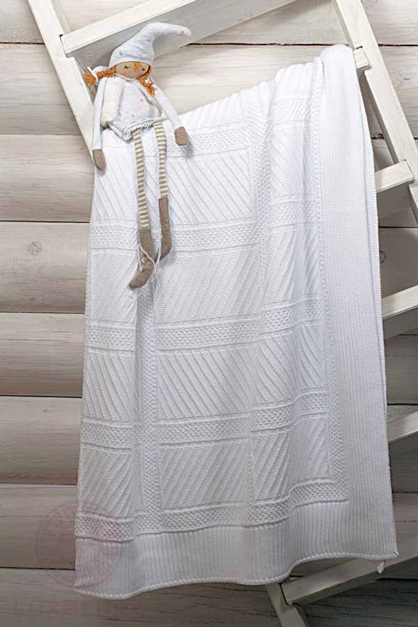 Плед детский "LUX 1401", белый