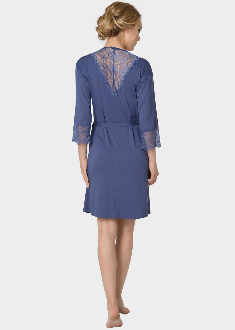 Халат NicClub Poesia 1904 (синий ) вид 3