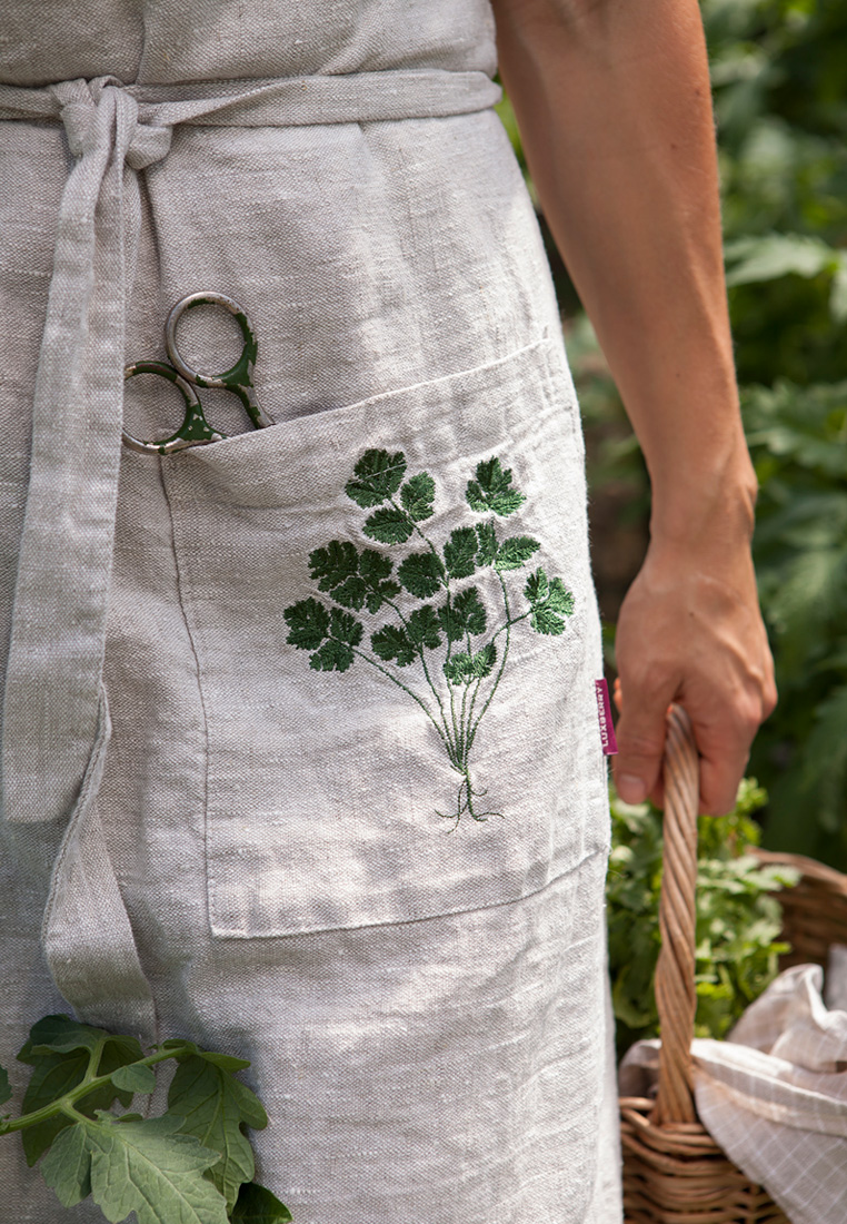 Фартук с вышивкой "КИНЗА" , цвет: натуральный вид 3