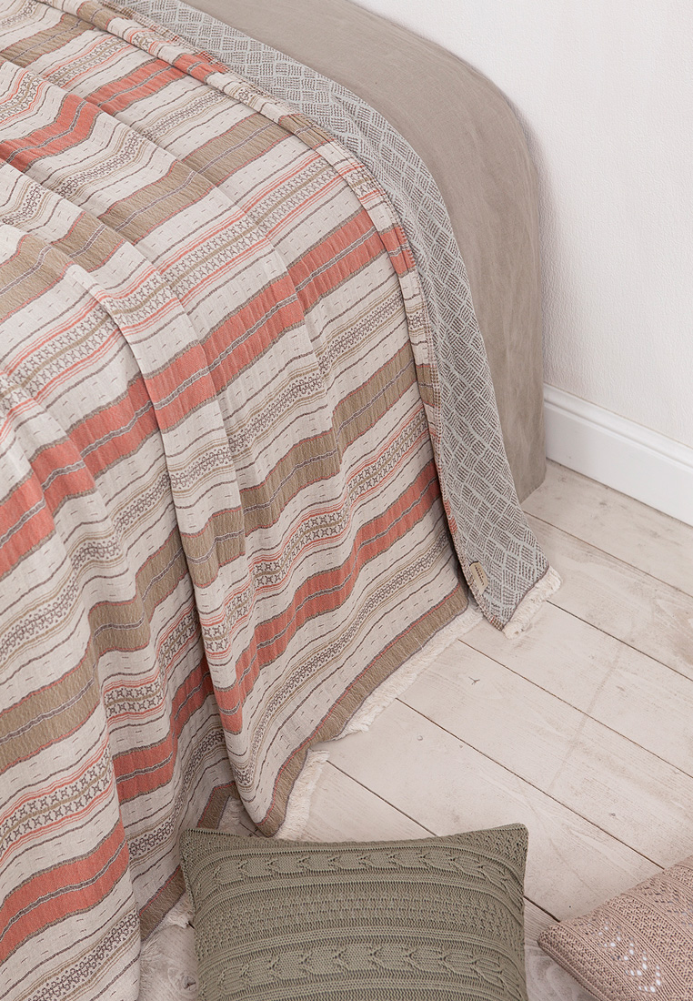 Покрывало "BALI", бежевый/розовый вид 2