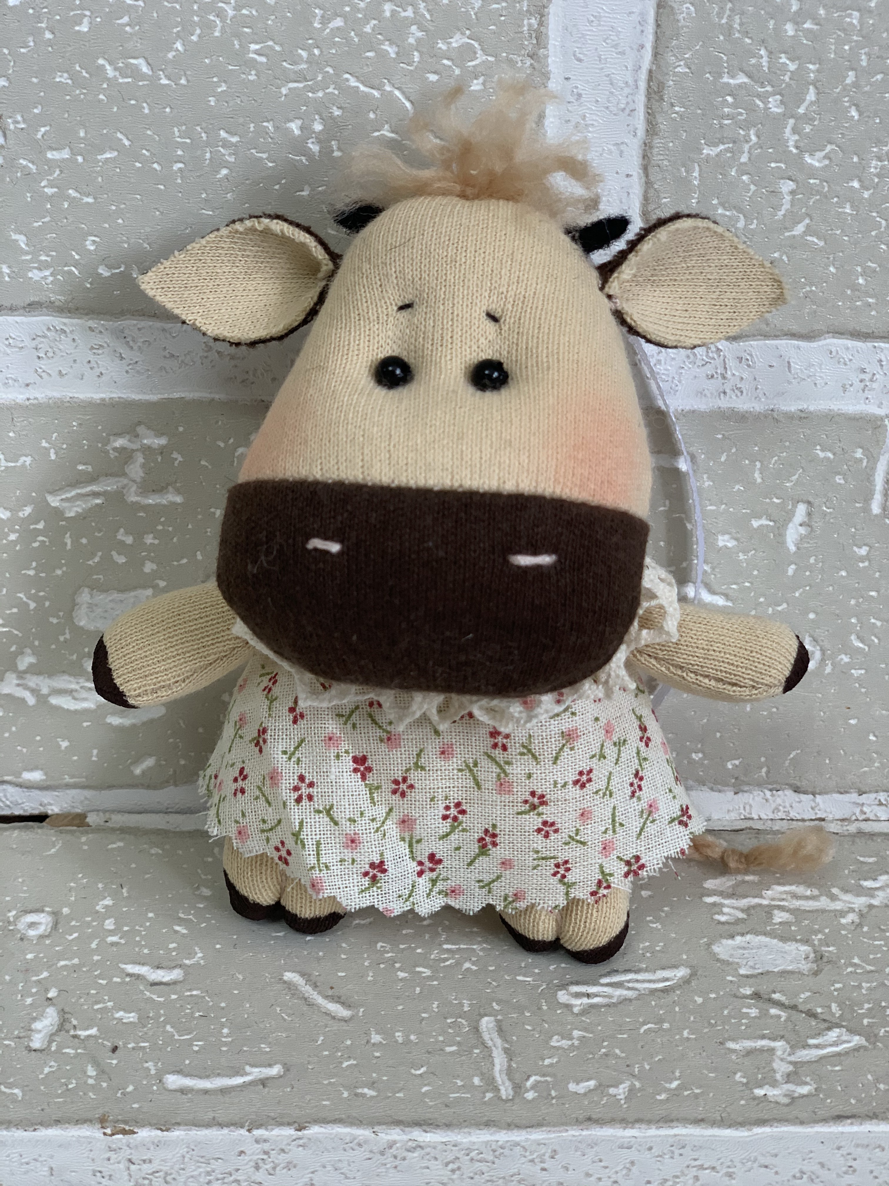 Елочное Украшение Коровка Конфетка (13*12) Авторская игрушка для интерьера