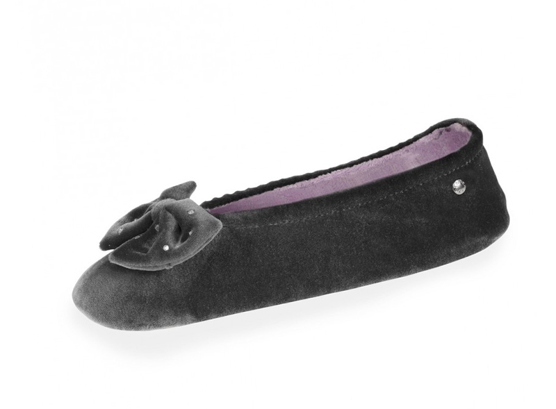 IS 99338 Балеринки для девочки на кожаной подошве Велюр Серый/Gris