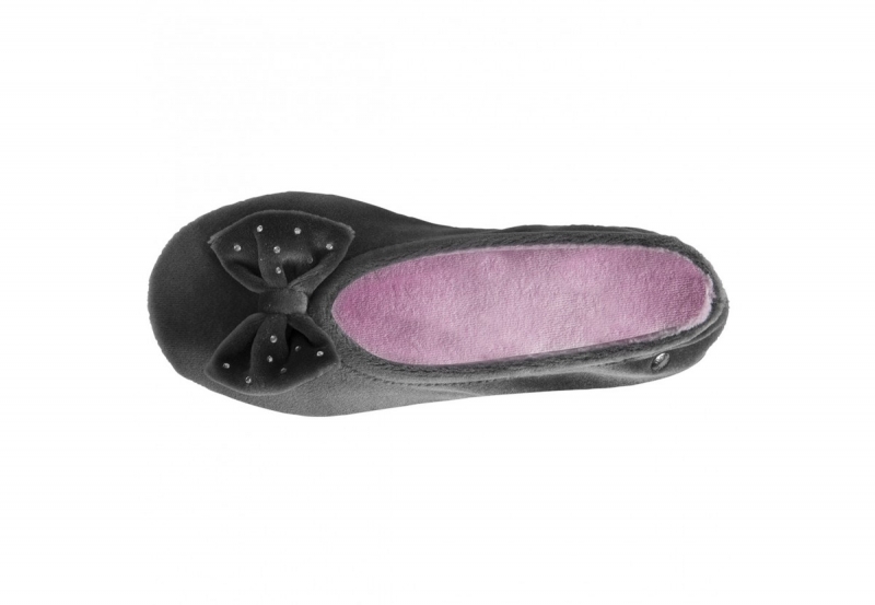 IS 99338 Балеринки для девочки на кожаной подошве Велюр Серый/Gris вид 3