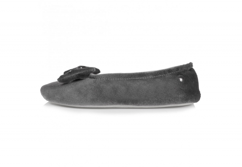 IS 99338 Балеринки для девочки на кожаной подошве Велюр Серый/Gris вид 2