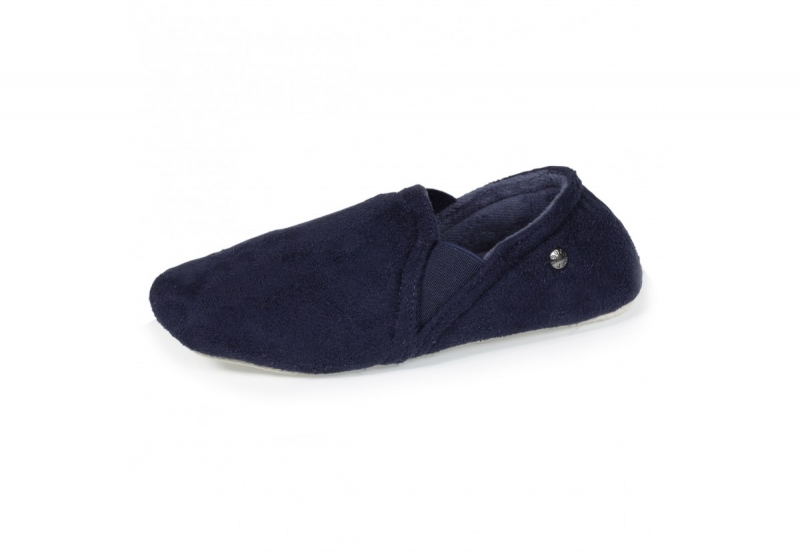 IS 99520 Тапочки Шаранта для мальчика на кожаной подошве Иск. замша Синий /Marine