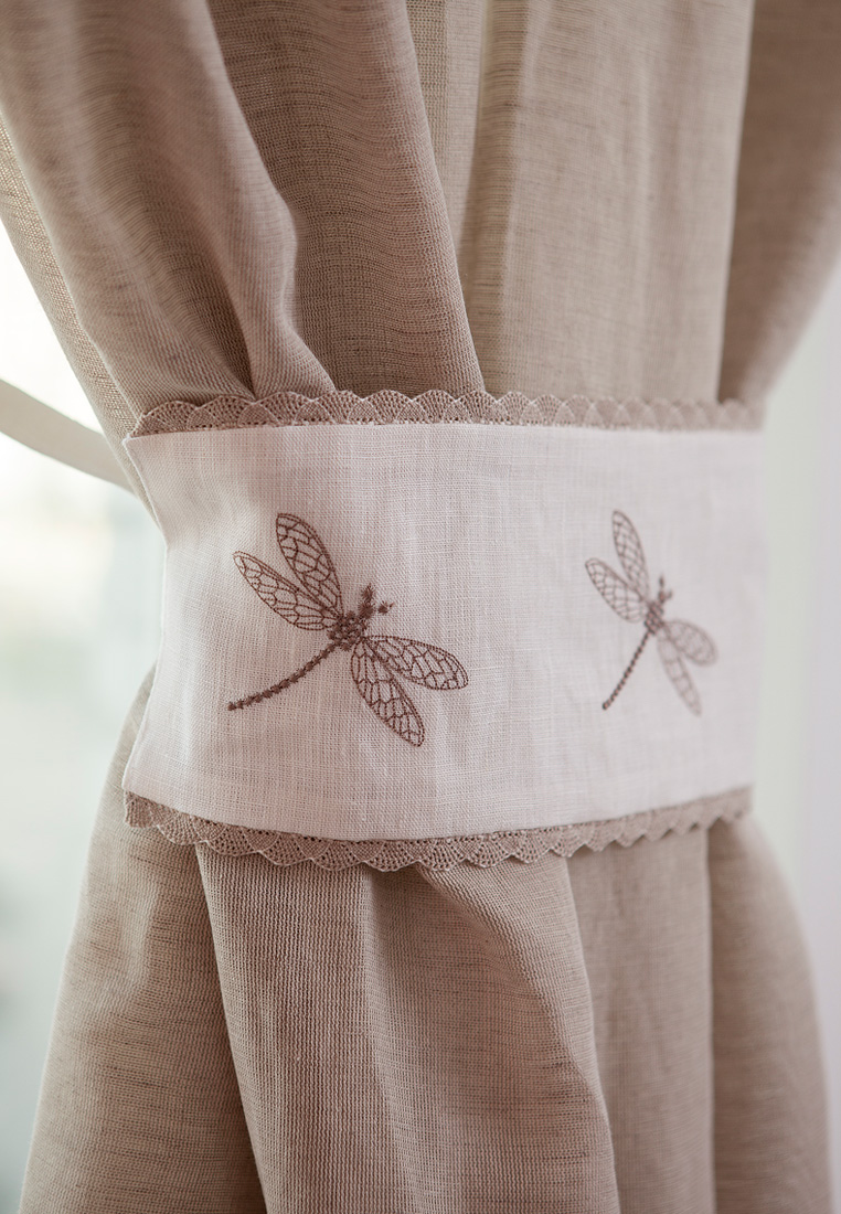 Шторы на петлях "СТРЕКОЗЫ",  р-р: 250х310, белый/натуральный вид 4