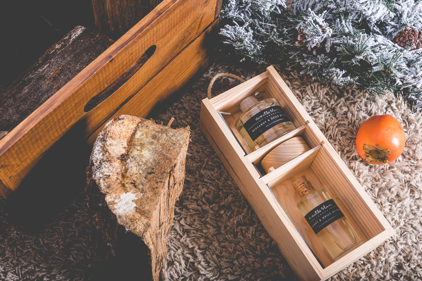 Аромадиффузор "Бергамот и Иланг-Иланг", 100 мл в подарочной деревянной коробке ручной работы вид 2