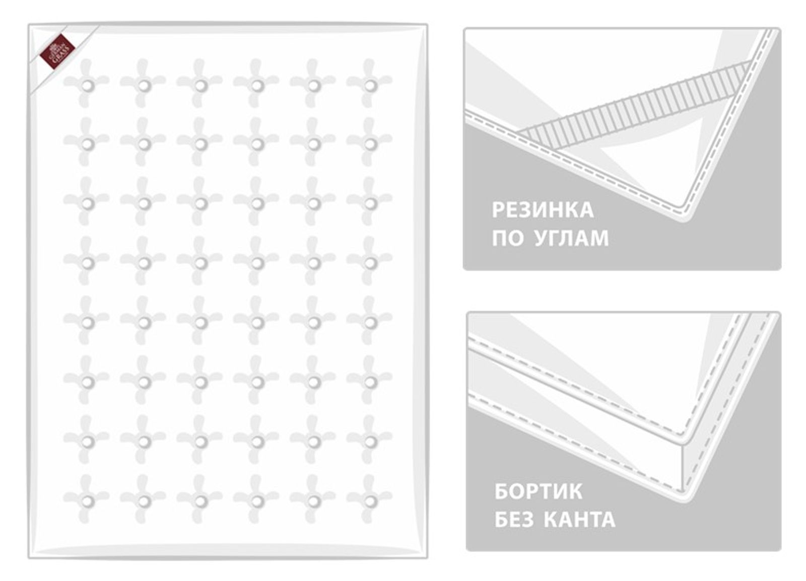 Наматрасник - топпер TOPPER SILK GRASS всесезонный 200x200 вид 8