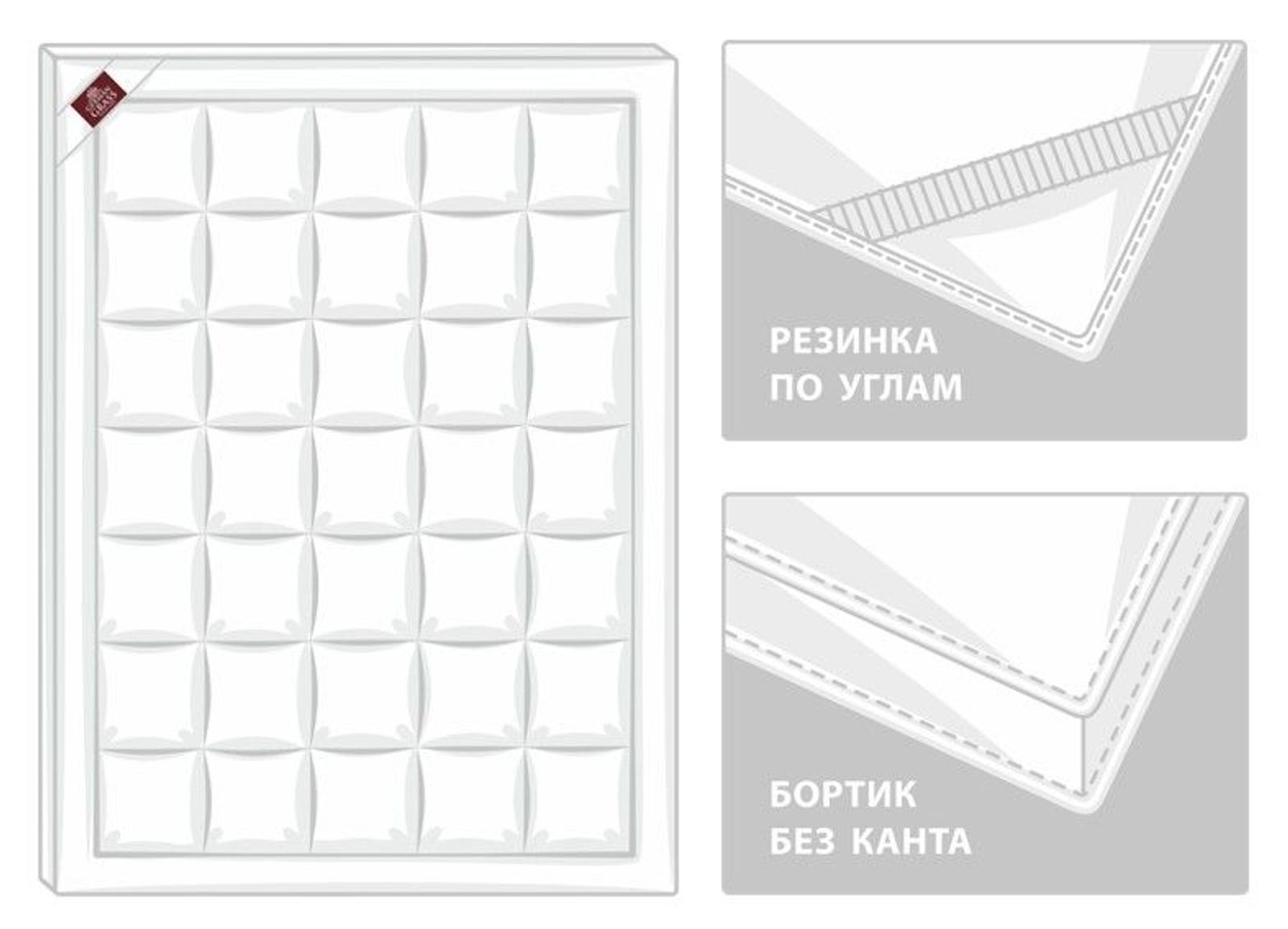 Наматрасник - топпер TOPPER NON-ALLERGENIC GRASS всесезонный 160x200 вид 7