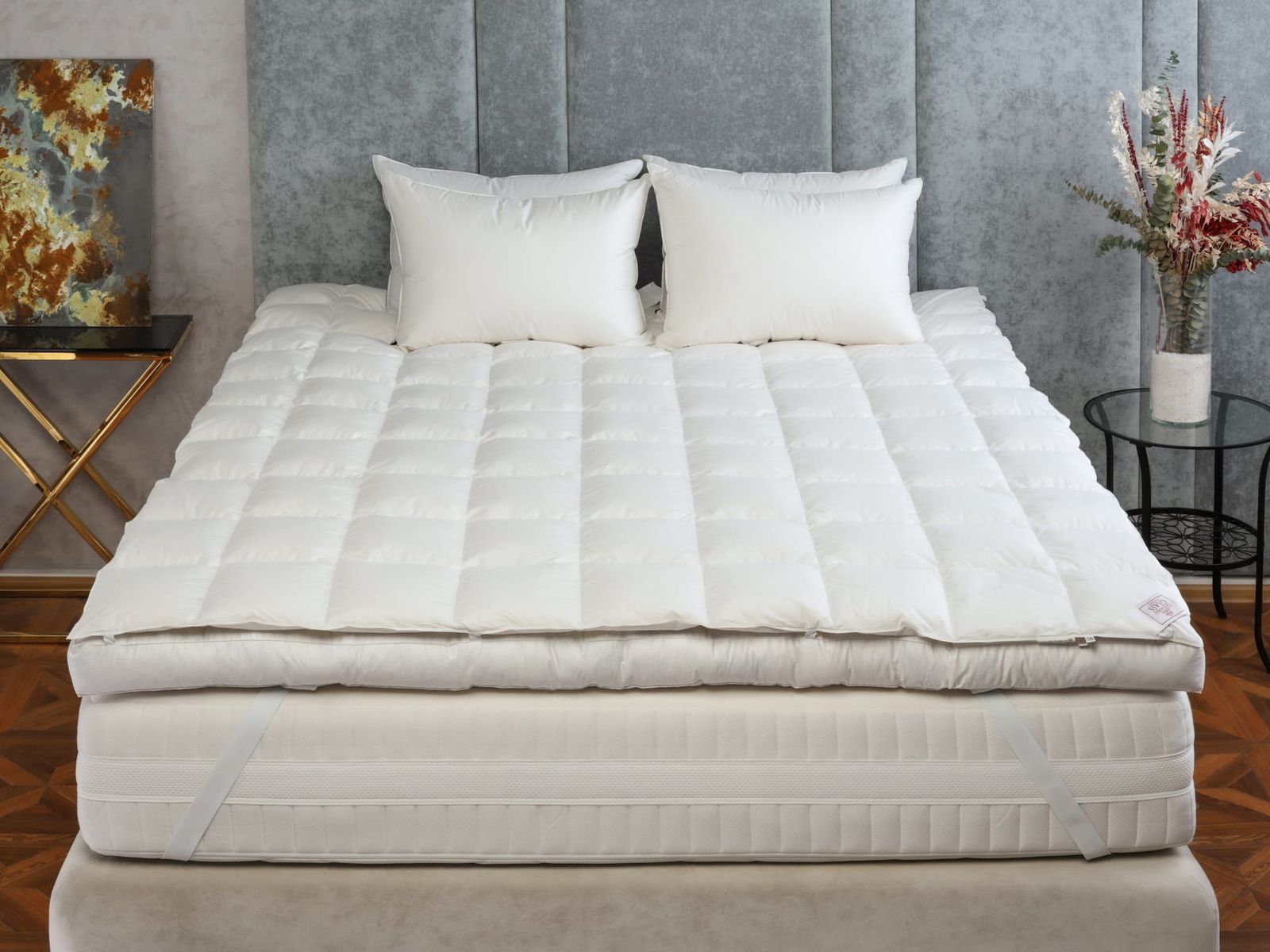 Комплект пуховый топпер-перина DOUBLE COMFORT GRASS 160x200 вид 2