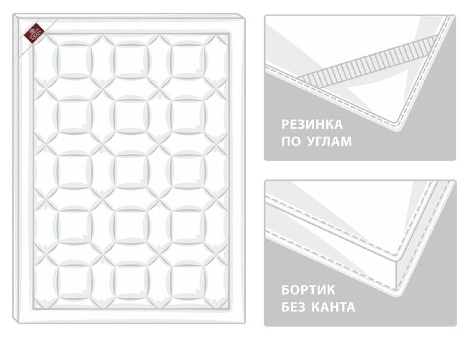 Наматрасник - топпер TOPPER WOOL GRASS теплый 90х200 вид 6