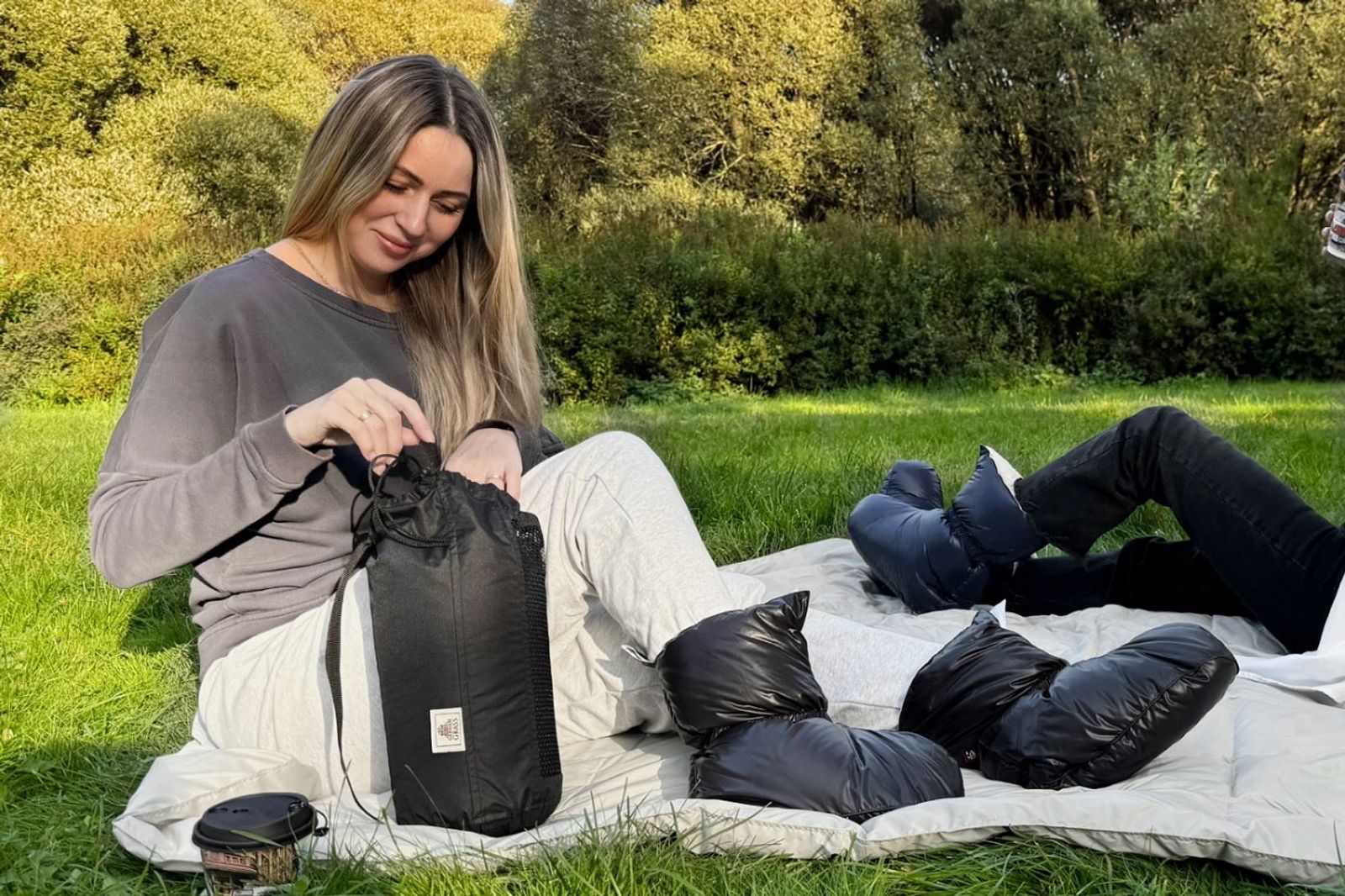 Сапожки-носочки пуховые Comfort Socks Travel Grass Black 36-39 р. вид 4