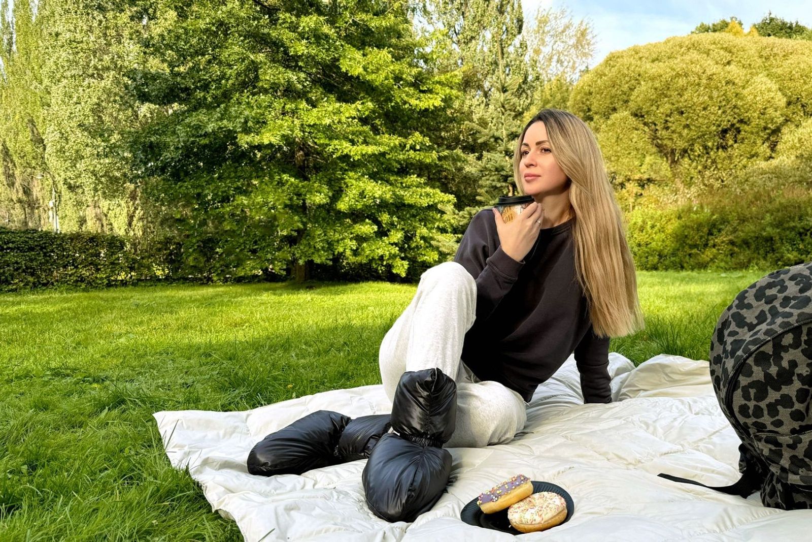 Сапожки-носочки пуховые Comfort Socks Travel Grass Black 36-39 р. вид 3