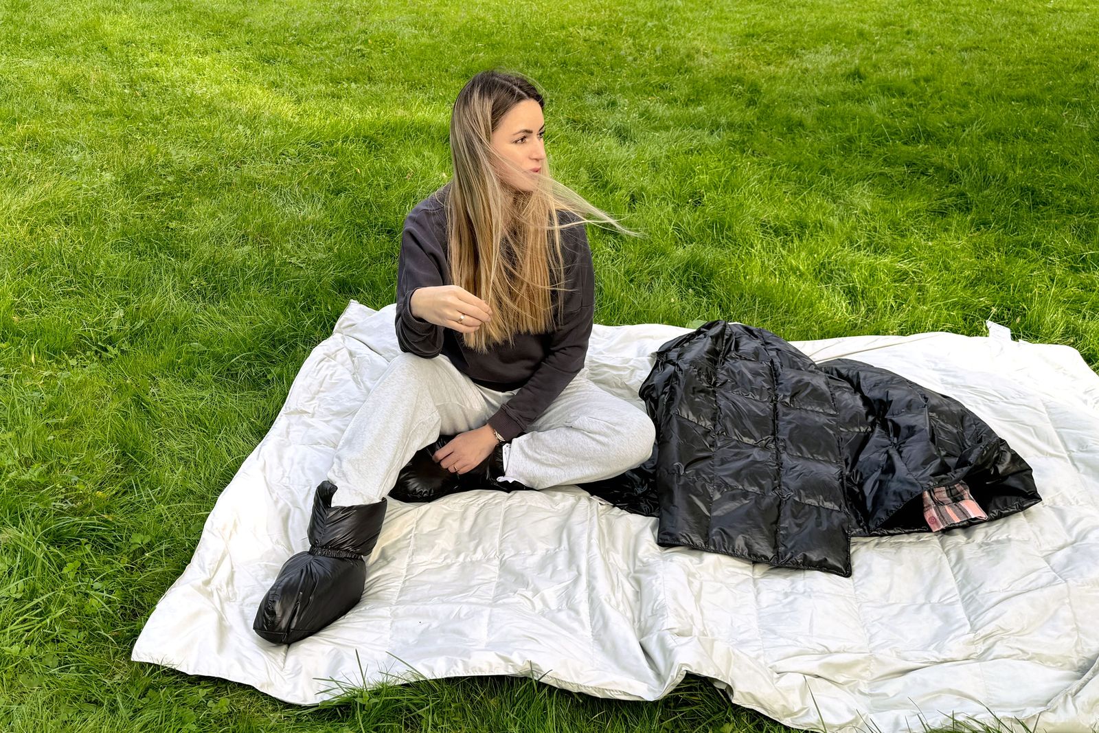 Сапожки-носочки пуховые Comfort Socks Travel Grass Black 40-45 р. вид 3