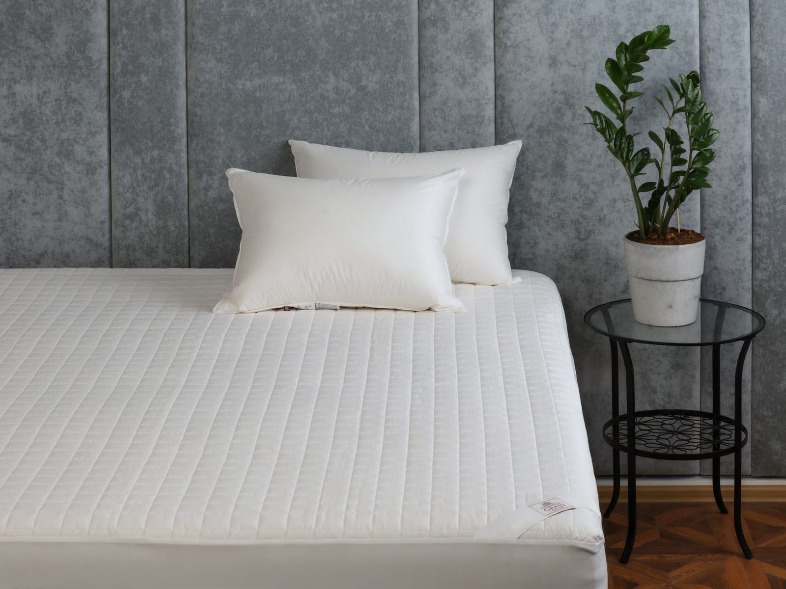 Наматрасник MATTRESS COTTON DRYSOFT GRASS непромокаемый с юбкой 200x200х40 вид 3