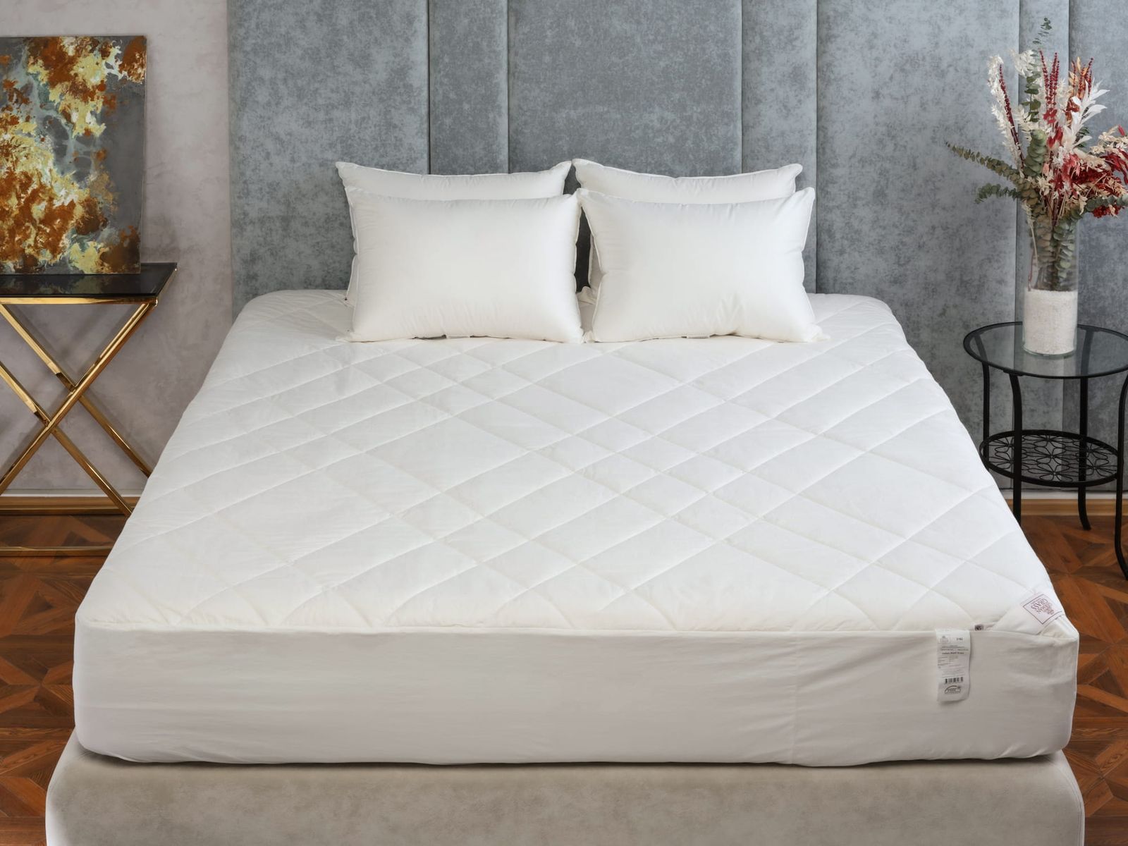 Наматрасник MATTRESS COTTONWASH GRASS легкий с юбкой 140x200x40 вид 2