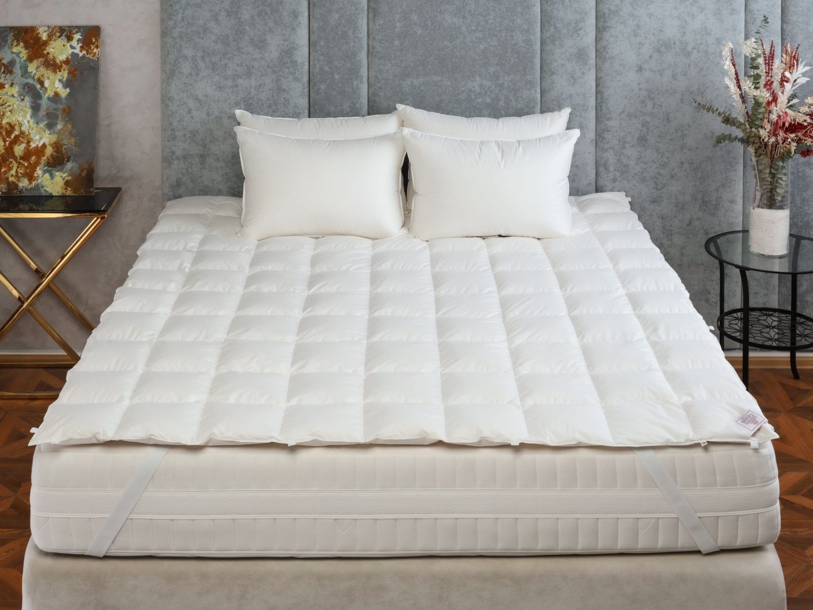 Наматрасник пуховый DOUBLE COMFORT GRASS кассетный 90х200 вид 1