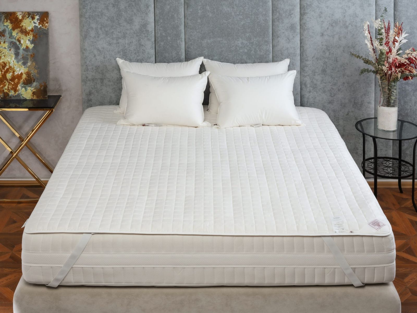 Наматрасник MATTRESS COTTON DRYSOFT GRASS непромокаемый 200x200 вид 1