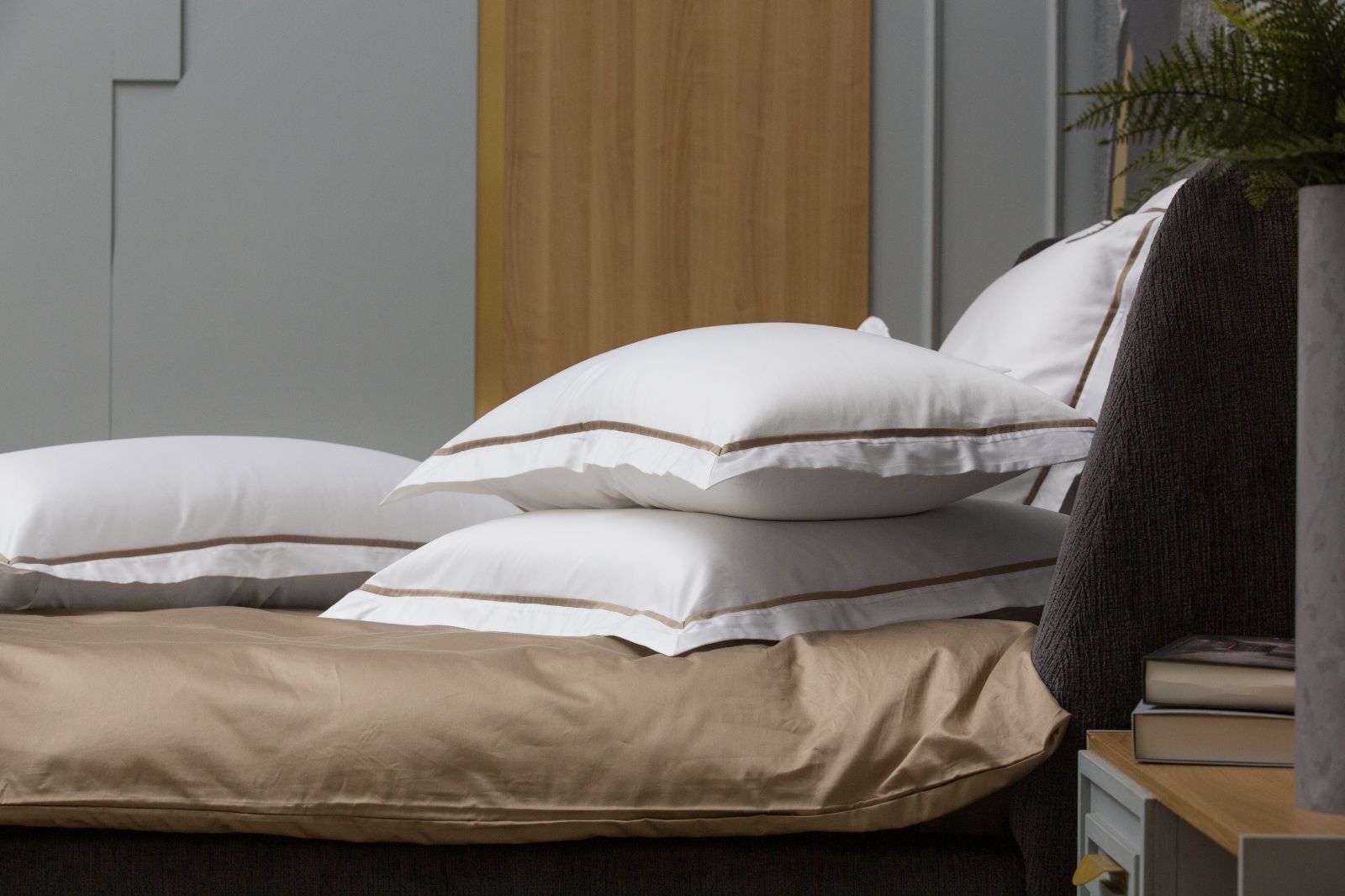 Наволочки с узкой отделкой Alpine Caramel Beige Allure Grass 50х70 (2шт) вид 5