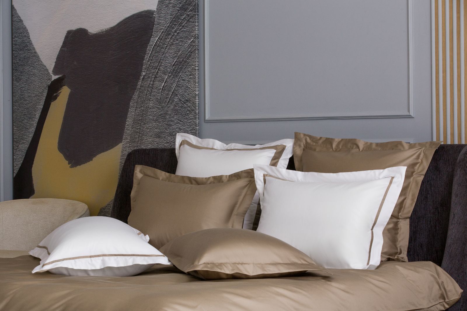 Наволочки с узкой отделкой Alpine Caramel Beige Allure Grass 50х70 (2шт) вид 3