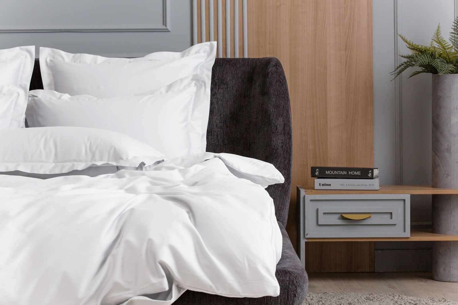 Постельное белье Alpine White Allure Grass Евро простыня на резинке вид 3