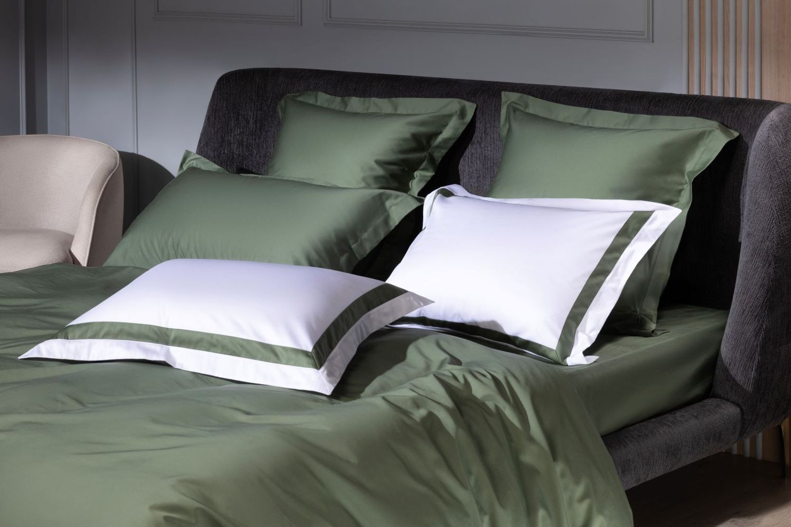 Наволочки с широкой отделкой Alpine Pine Green Allure Grass 50х70 (2шт) вид 2