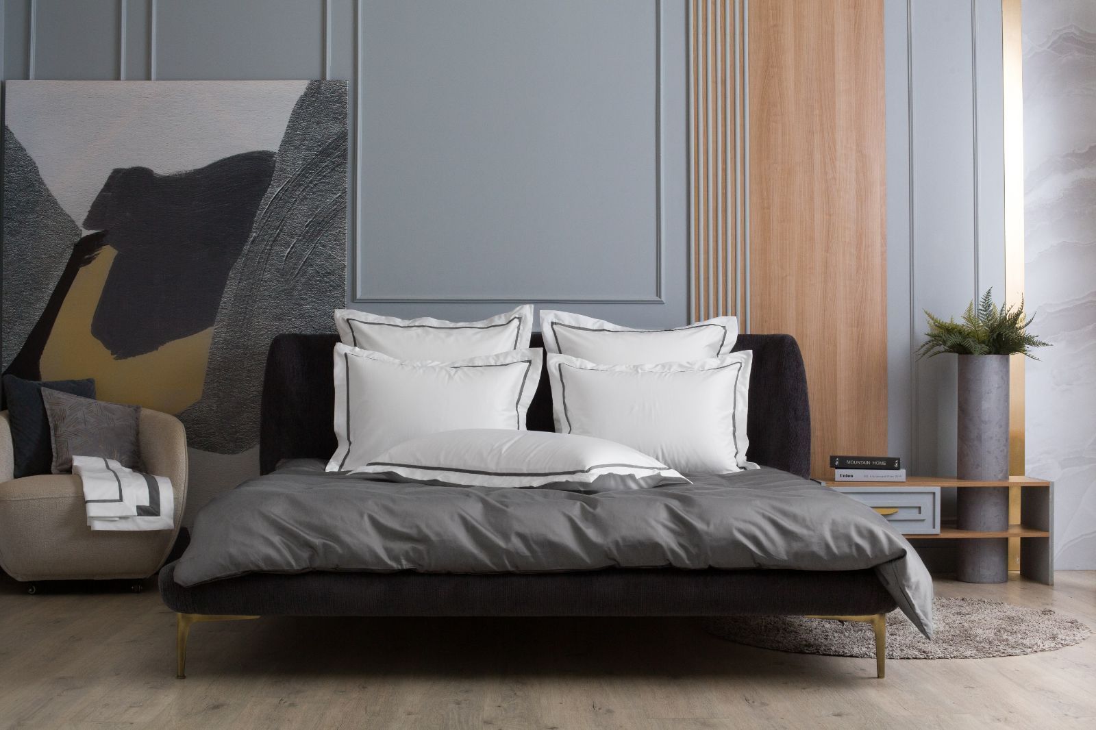 Наволочки с узкой отделкой Alpine Graphite Allure Grass 50х70 (2шт) вид 2