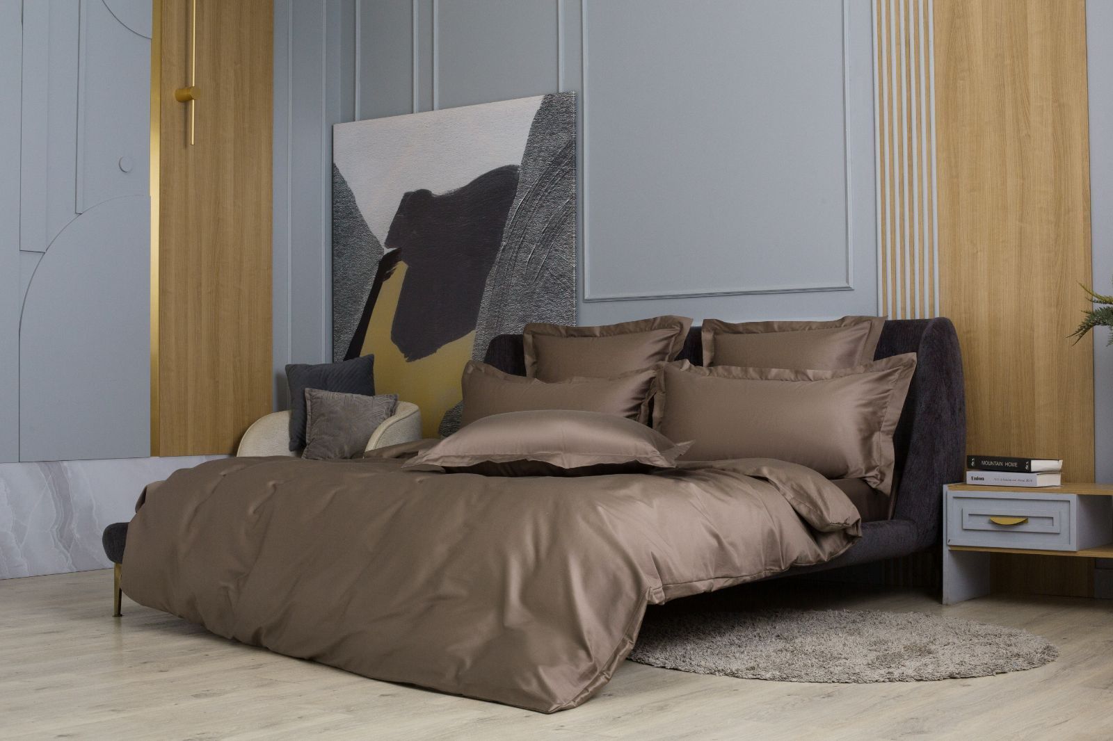 Простыня на резинке Brownie Allure Grass 140х200x40 вид 3