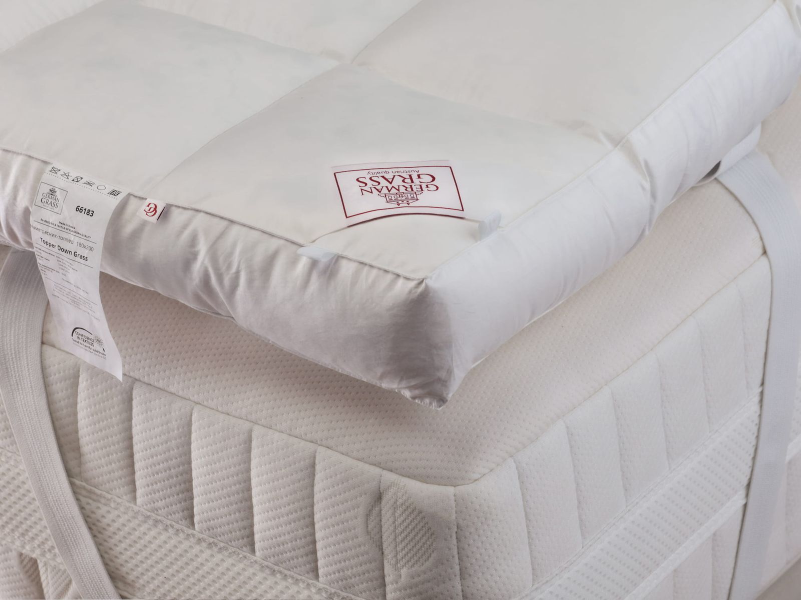 Перина полупуховая DOUBLE COMFORT GRASS 90х200 с бортиком 10 см вид 5