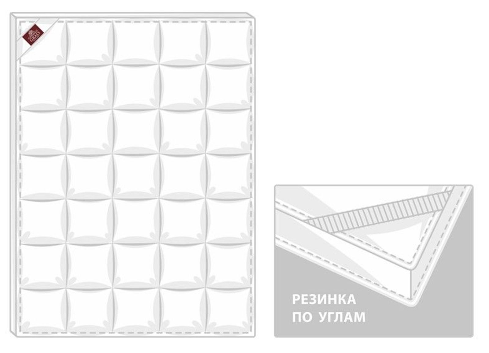 Перина пуховая ROYAL DOWN GRASS 200x200 вид 10