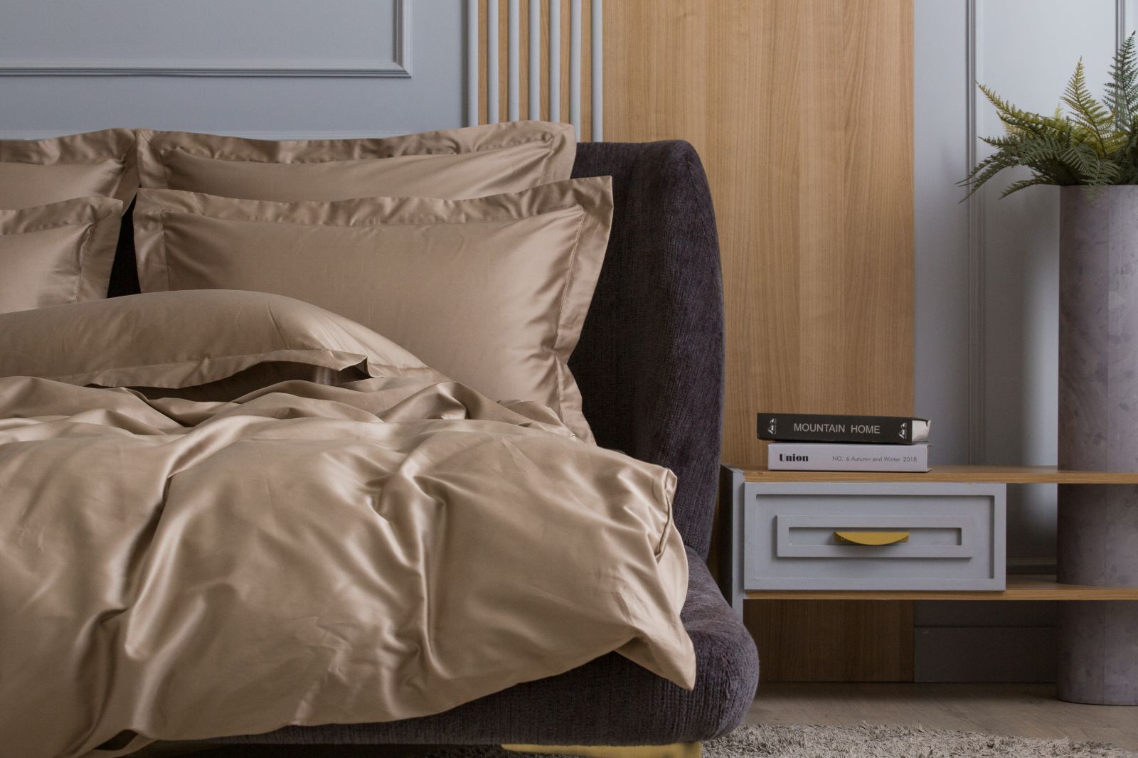 Постельное белье Caramel Beige Allure Grass Евро вид 4