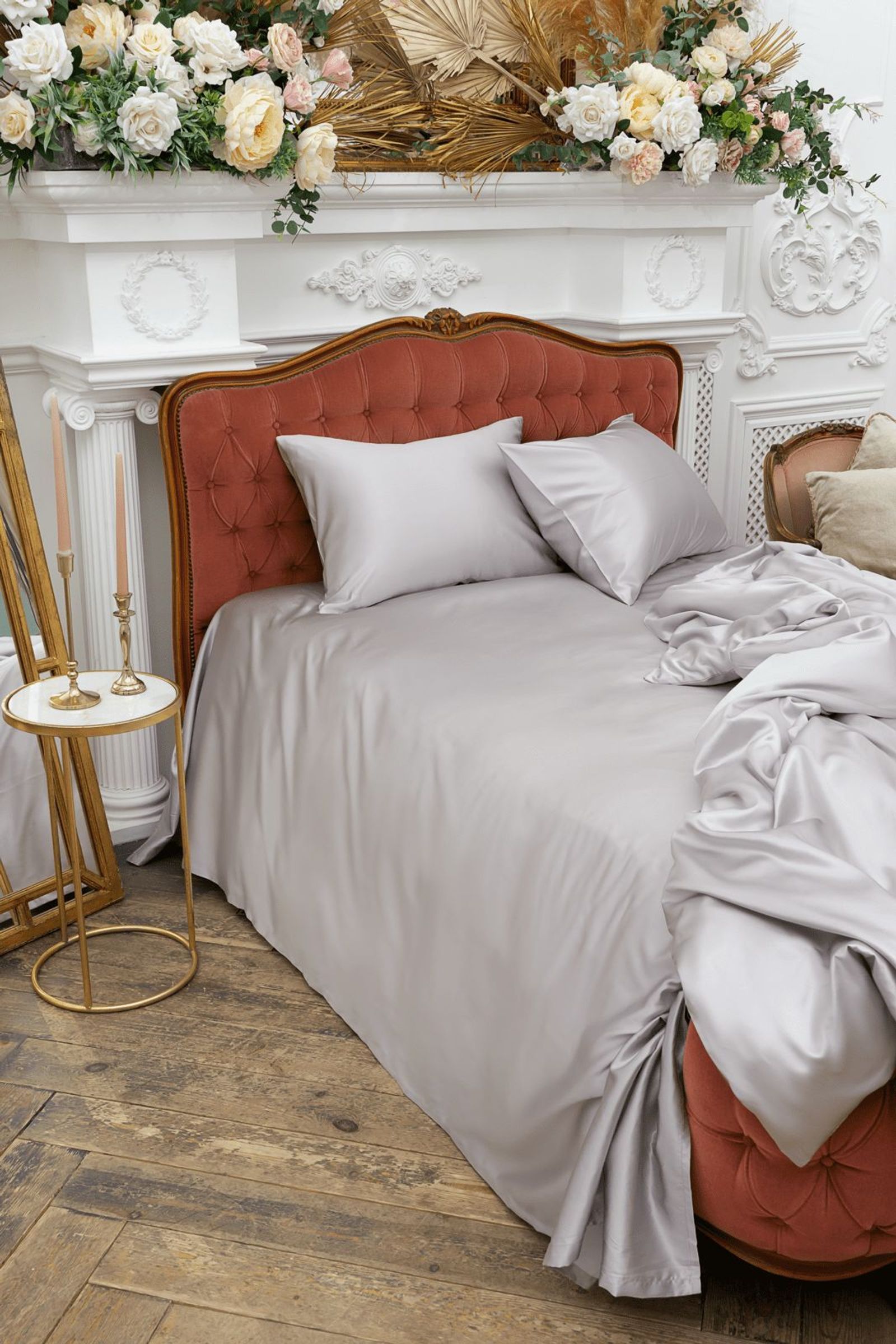 Простыня SILVERY GREY GRASS 260x280 вид 3