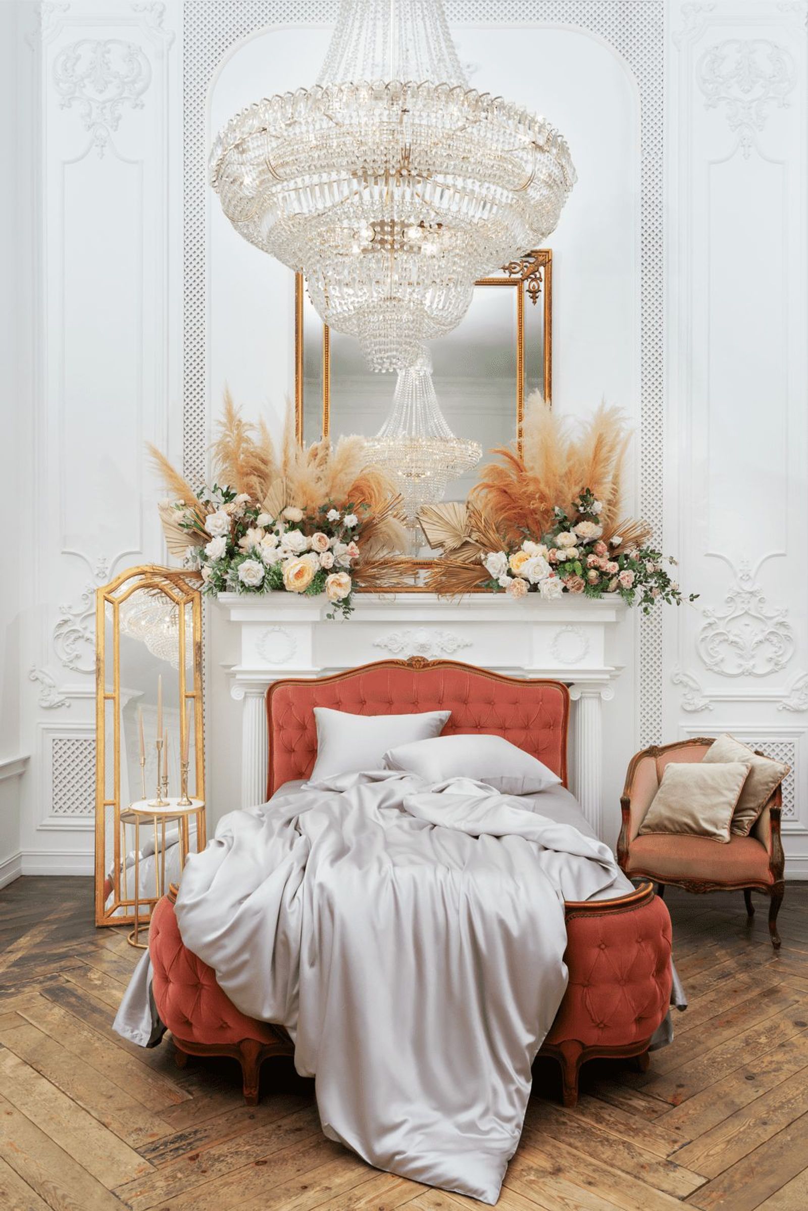 Простыня SILVERY GREY GRASS 260x280 вид 1