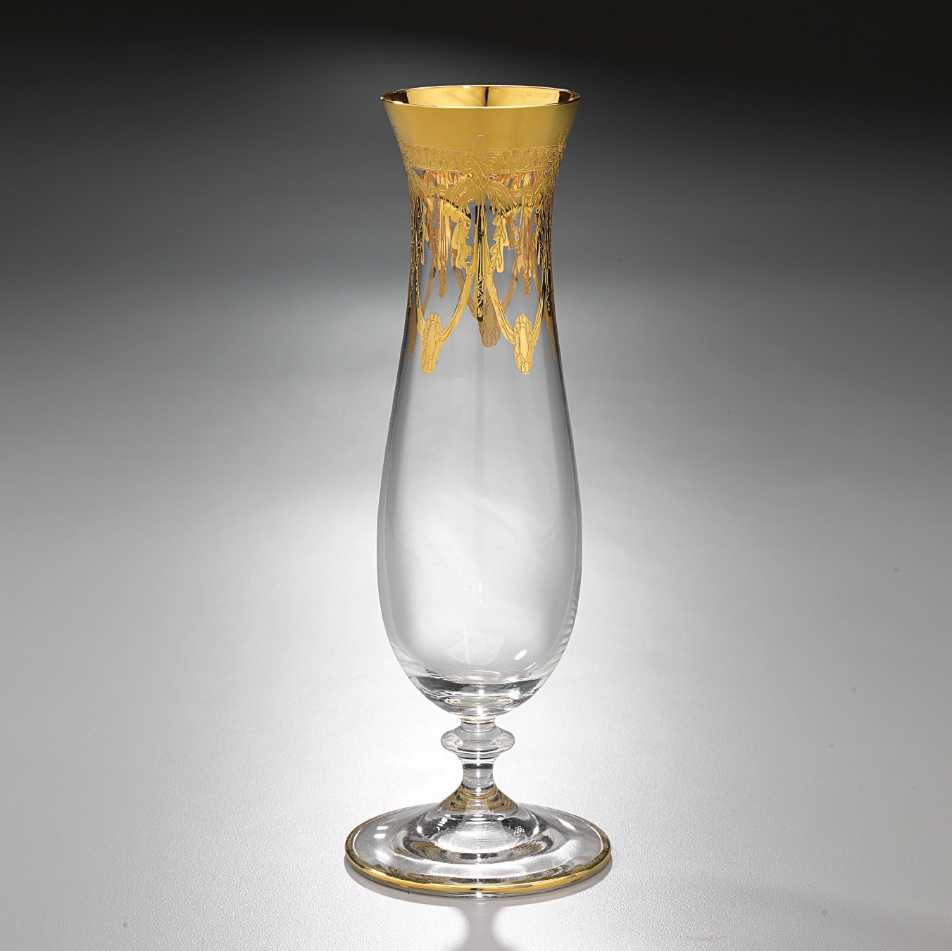 Ваза Cre Art Uniflor, золото 24к, стекло, H 23