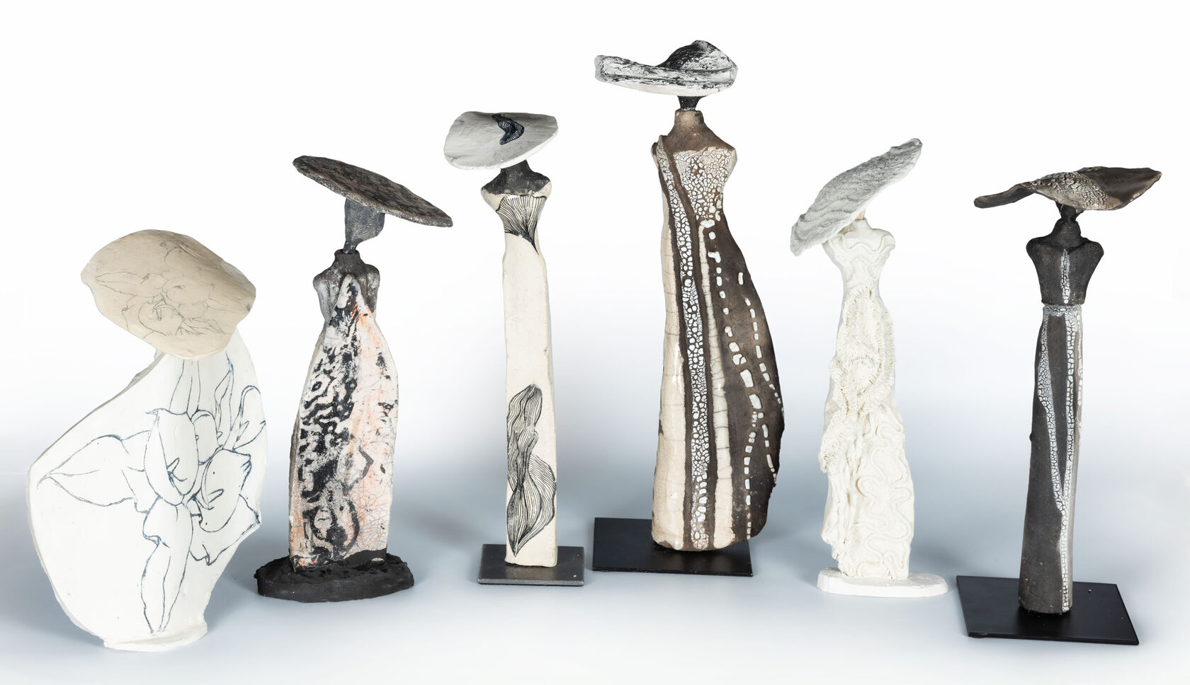 DRAPEEФигура женщины, керамика, японская техника Raku, 35 см вид 2