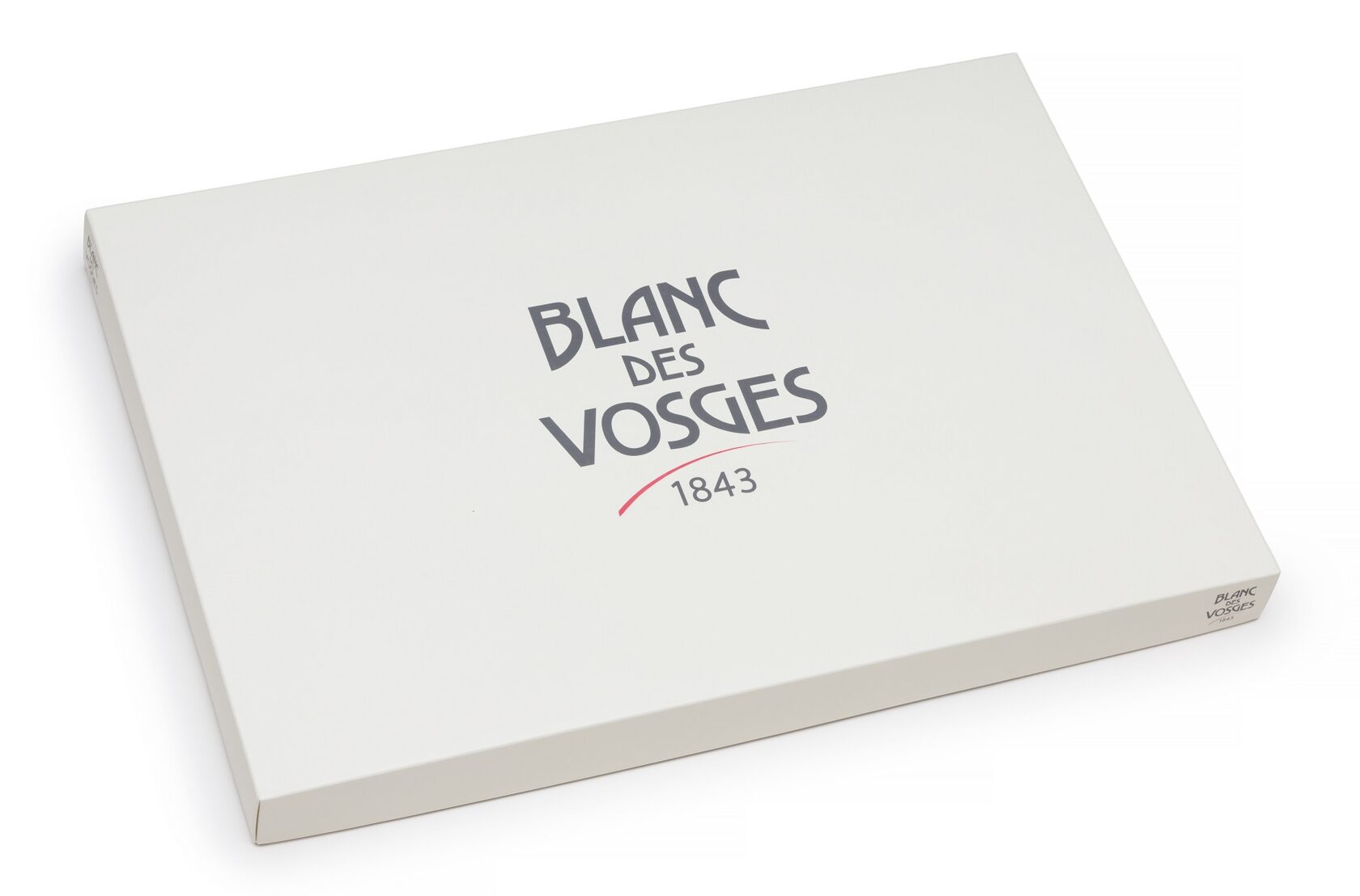 BOX white коробка подарочная 50х34х4 белая с бежевой крышкой