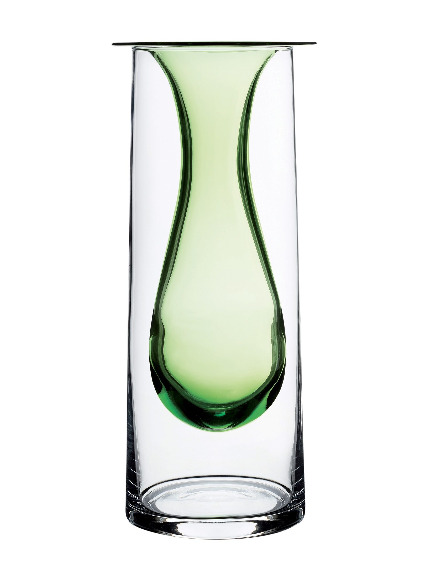 Ваза Cre Art ALBA 03, зеленый, h.35 стекло