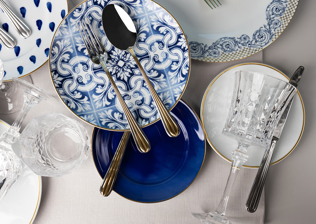 DUO gold on design 47-48столовые приборы, сталь 18/10, золото, 24 шт. (6 ложек + 6 вилок + 6 ножей вид 3