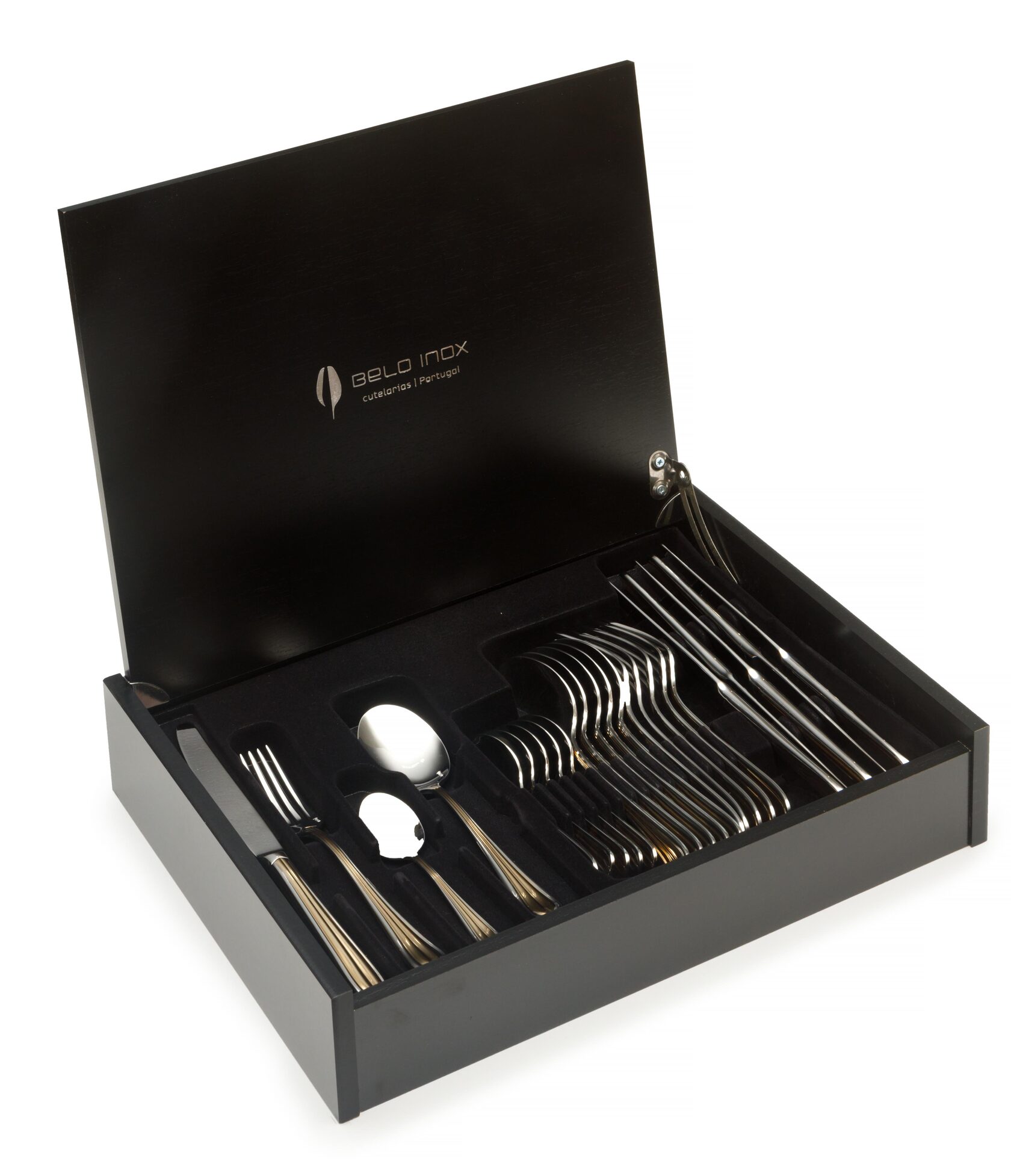 DUO gold on design 47-48столовые приборы, сталь 18/10, золото, 24 шт. (6 ложек + 6 вилок + 6 ножей вид 2